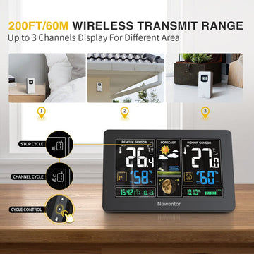 Wireless 7.5-inch Full Color Weather Station Q3 - All In One Functions