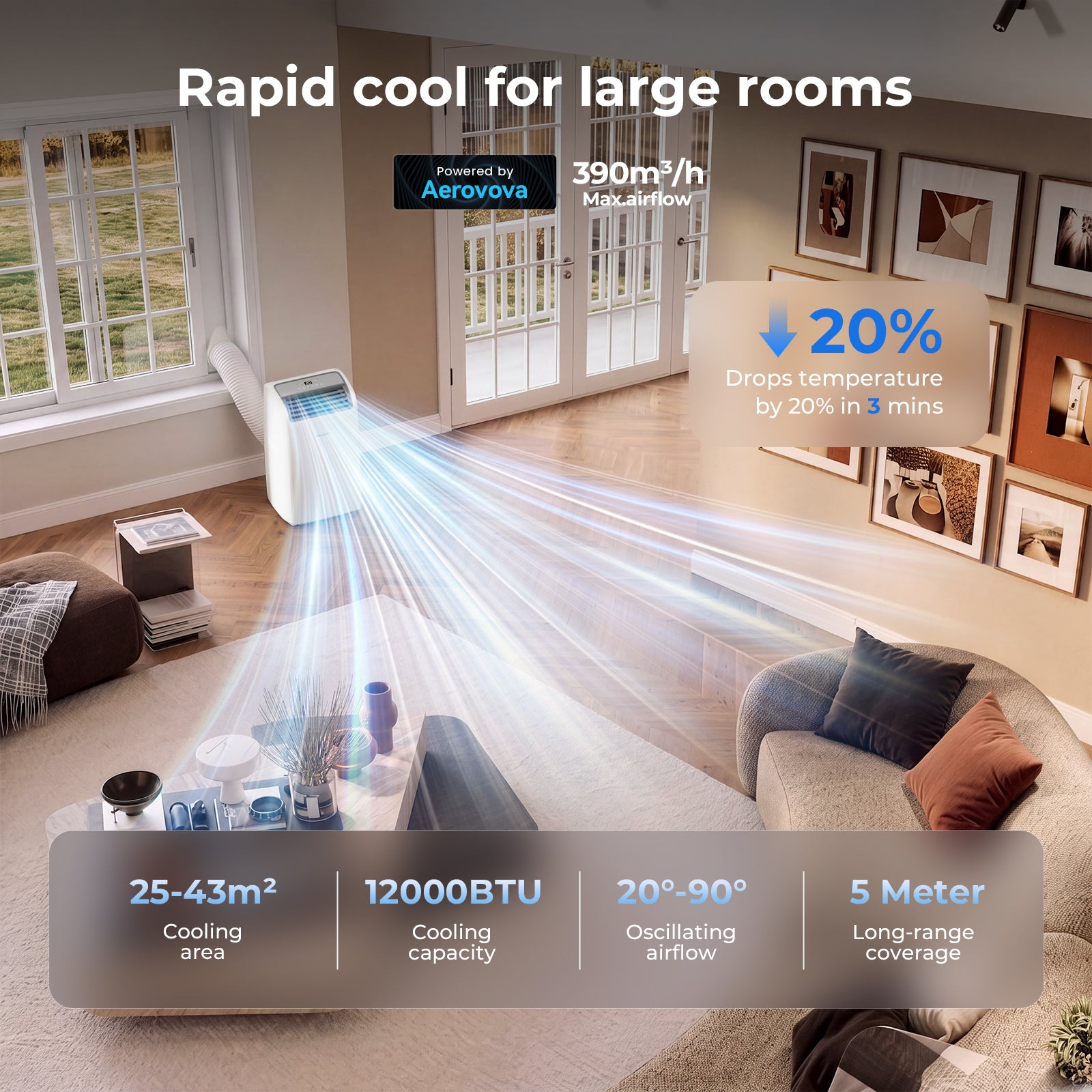 portable air conditioner for large rooms