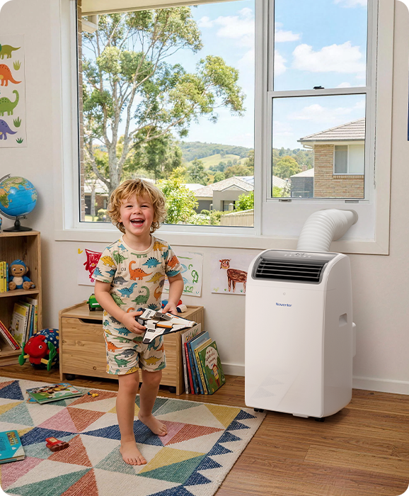Newentor portable air conditioner in a child's bedroom