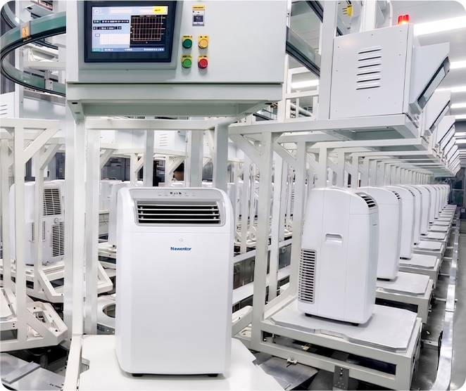 Newentor portable air conditioner production line and quality inspection