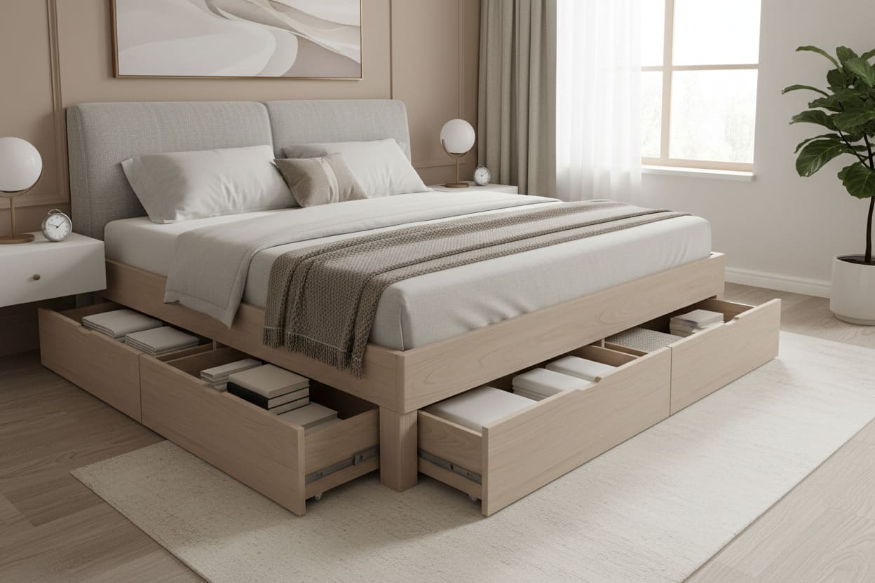 choose a bed with built-in storage