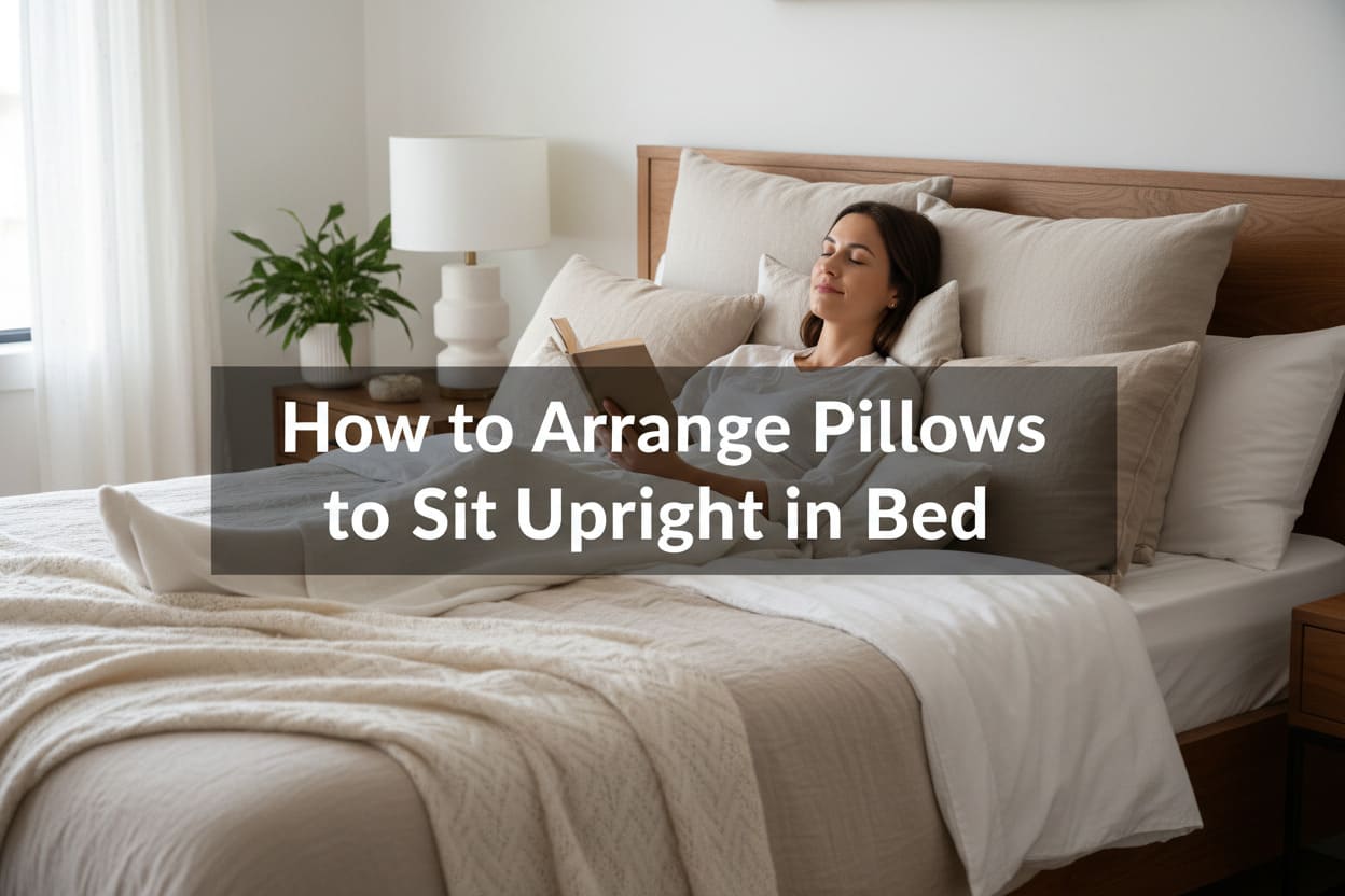 how to arrange pillows to sit upright