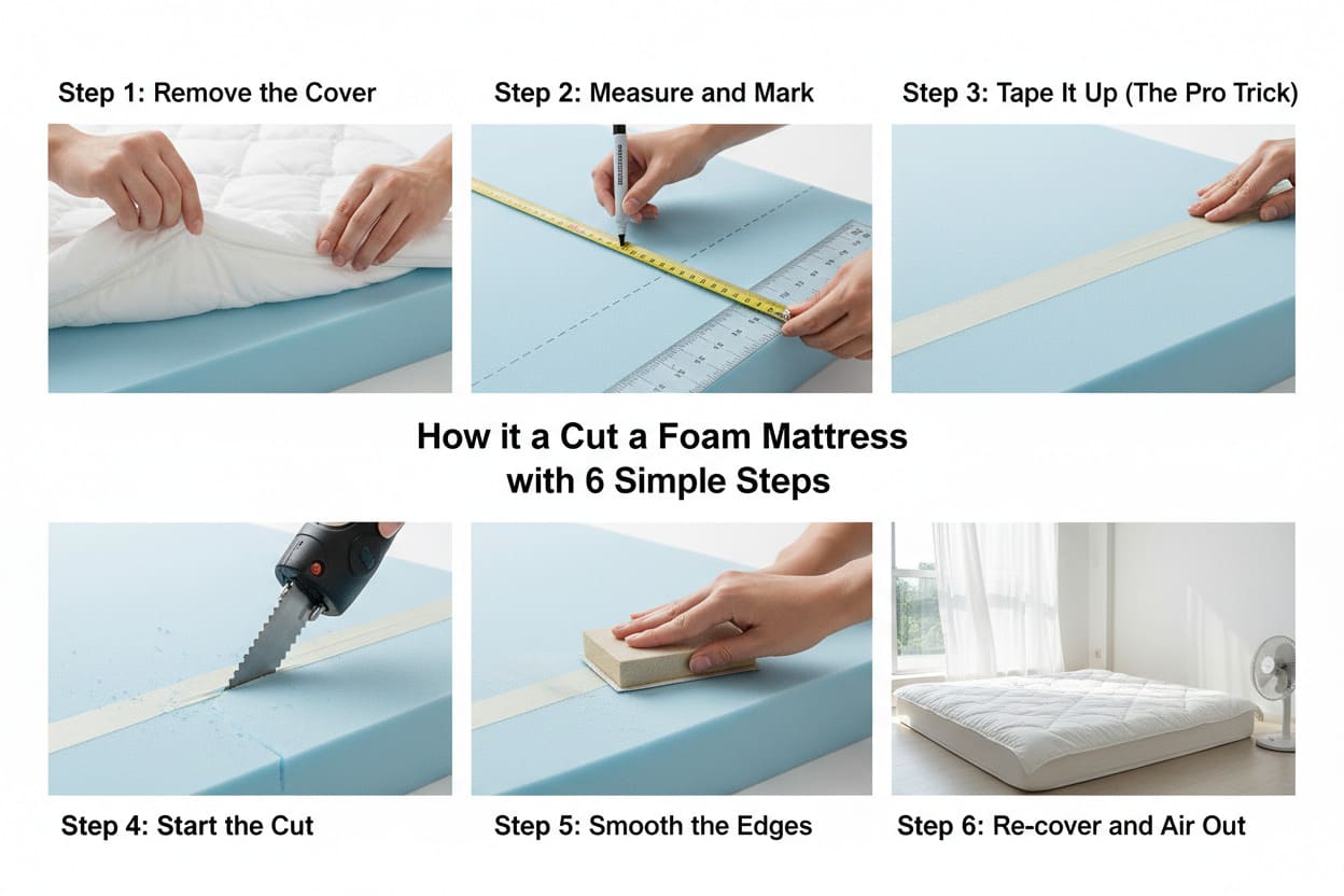 how to cut a foam mattress with 6 simple steps
