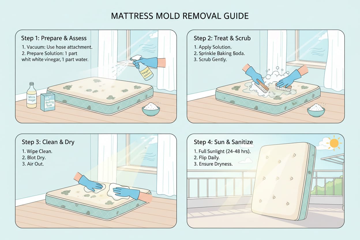 how to remove mould from mattress