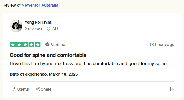 newentor back hurts mattress review
