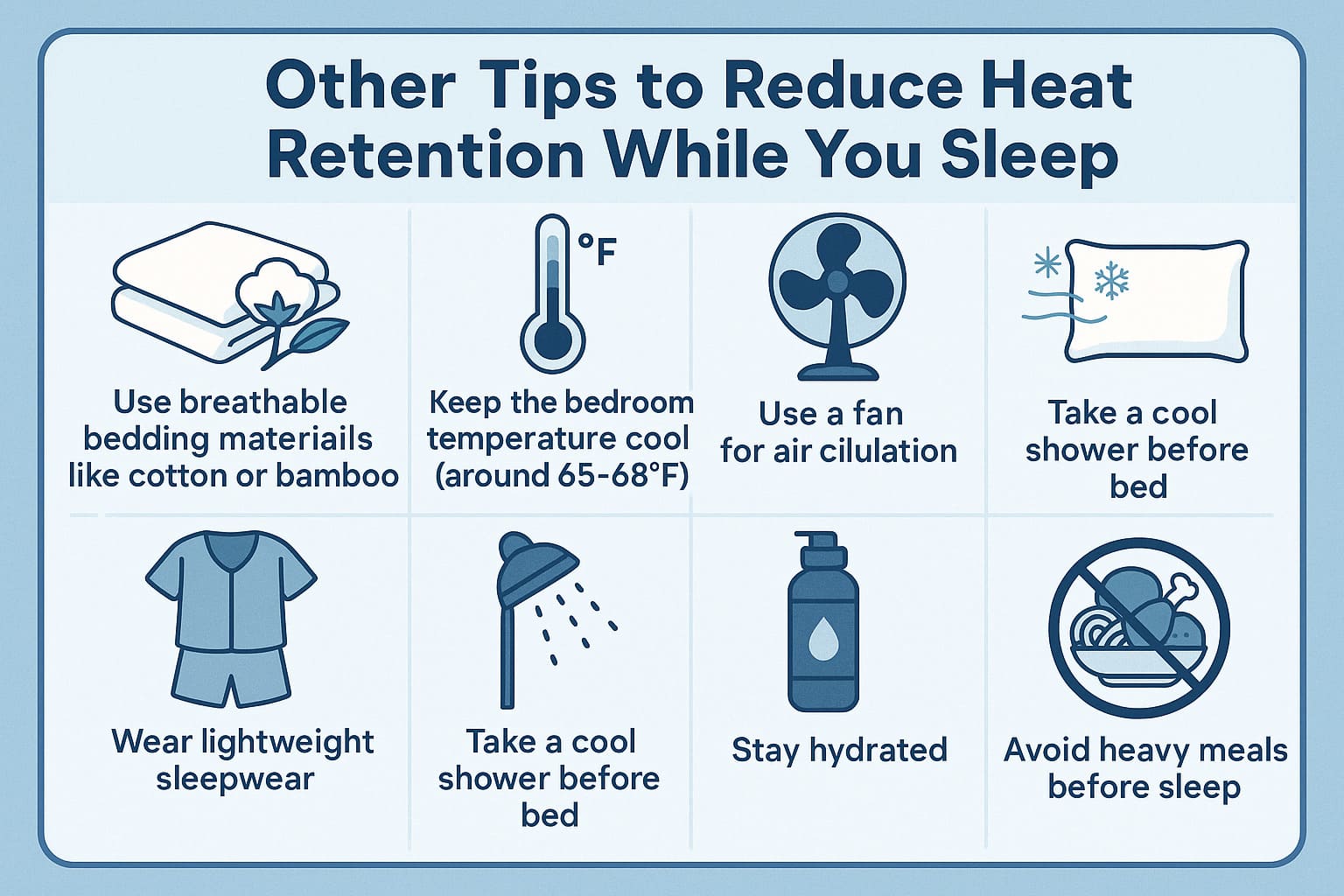 other tips for cooling mattress
