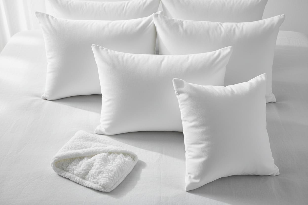 polyester and alternative-down pillows 