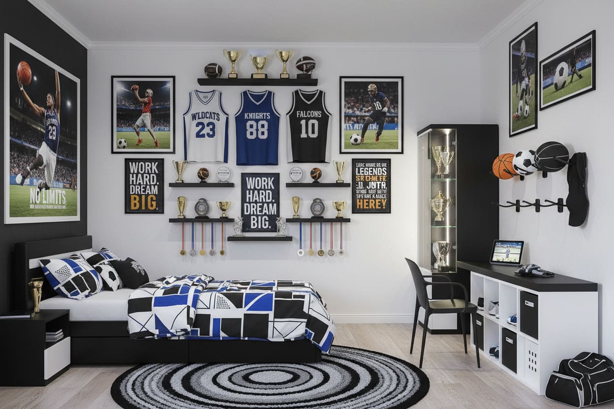 The athlete’s gallery for teenage boy bedroom ideas