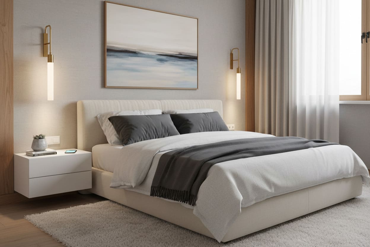 use sconces instead of table lamps