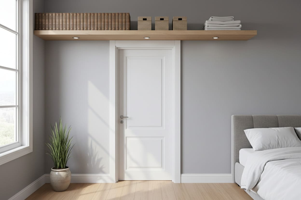 use the space above the door