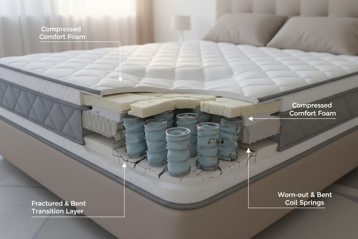what causes sagging mattress