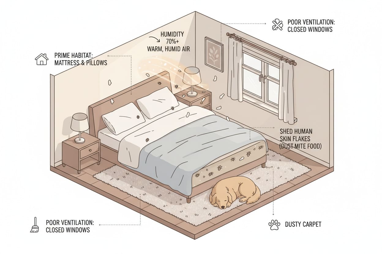 dust mites causes