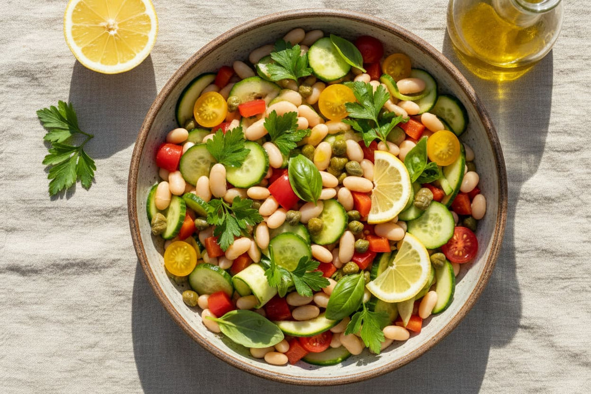 white bean summer salad